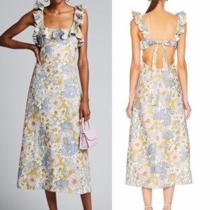 Zimmermann Super Eight Frilled Midi - Size AUS 0